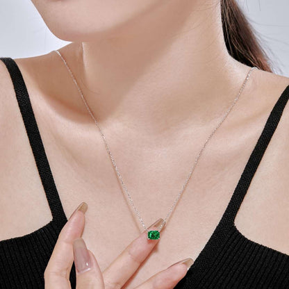 [Revel Jewelry]Luxurious Square Shape Colorful Necalack