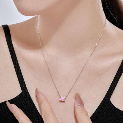 [Revel Jewelry]Luxurious Square Shape Colorful Necalack