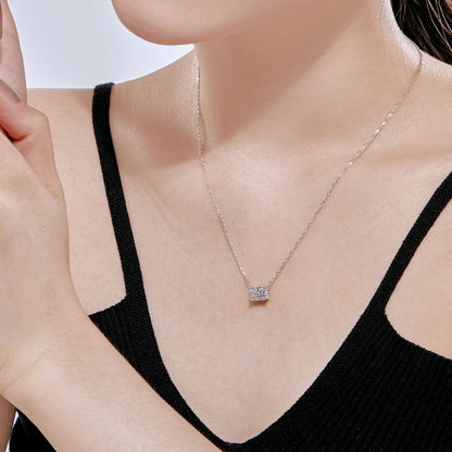 [Revel Jewelry]Luxurious Square Shape Colorful Necalack