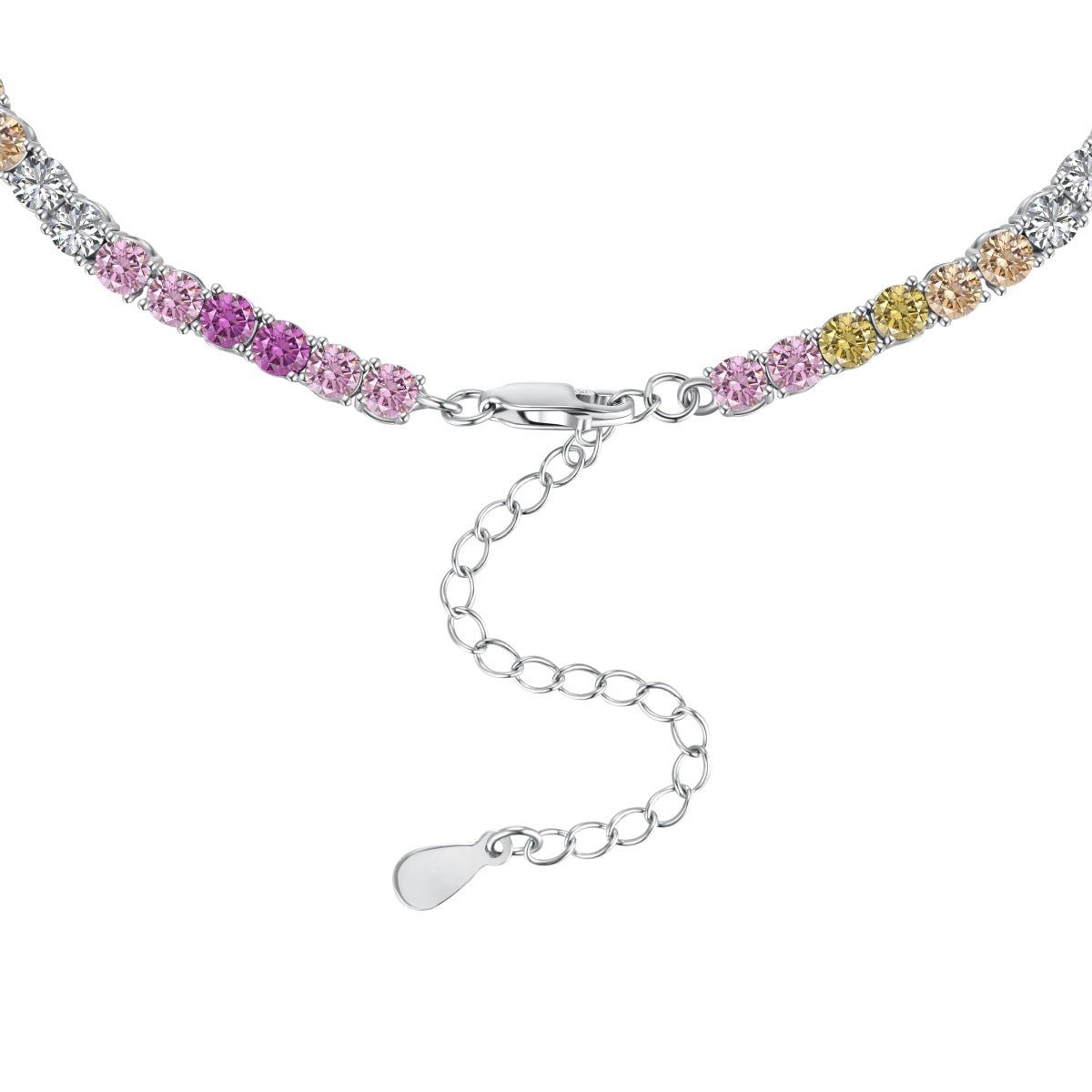 [Revel Jewelry]繊細なカラフルテニスネックレス