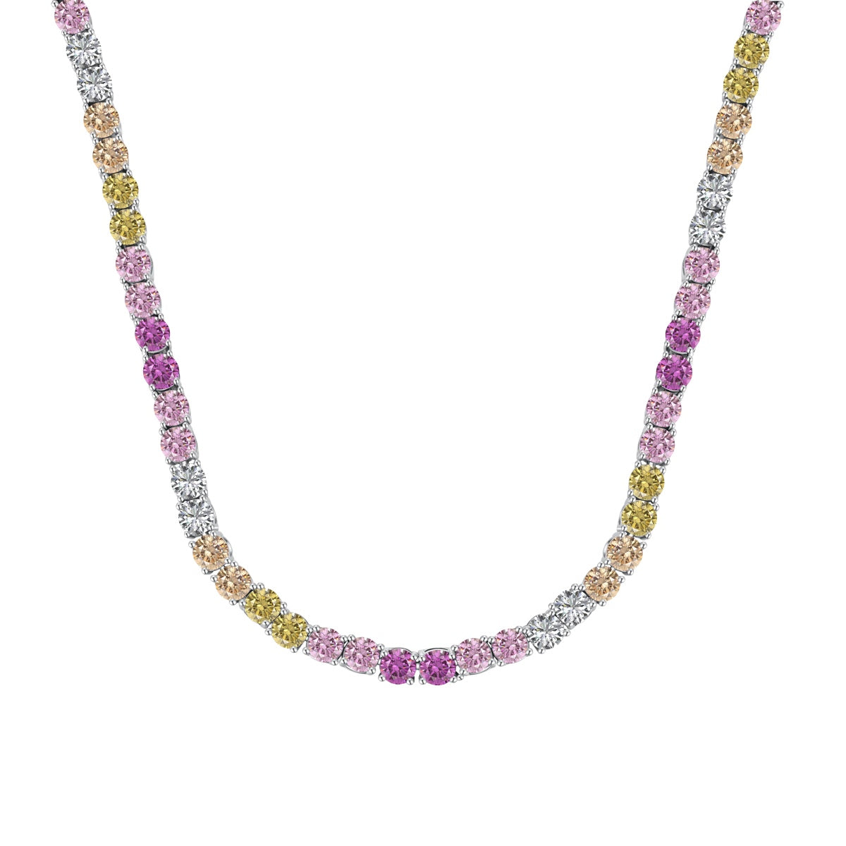 [Revel Jewelry]繊細なカラフルテニスネックレス