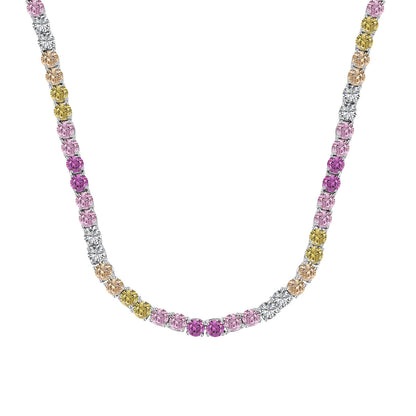 [Revel Jewelry]繊細なカラフルテニスネックレス