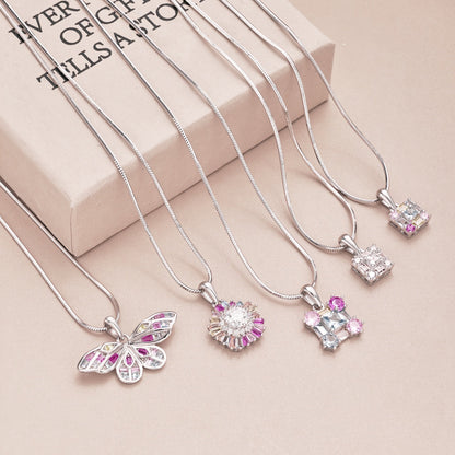 [Revel Jewelry]Charming Flower Colourful Halskette