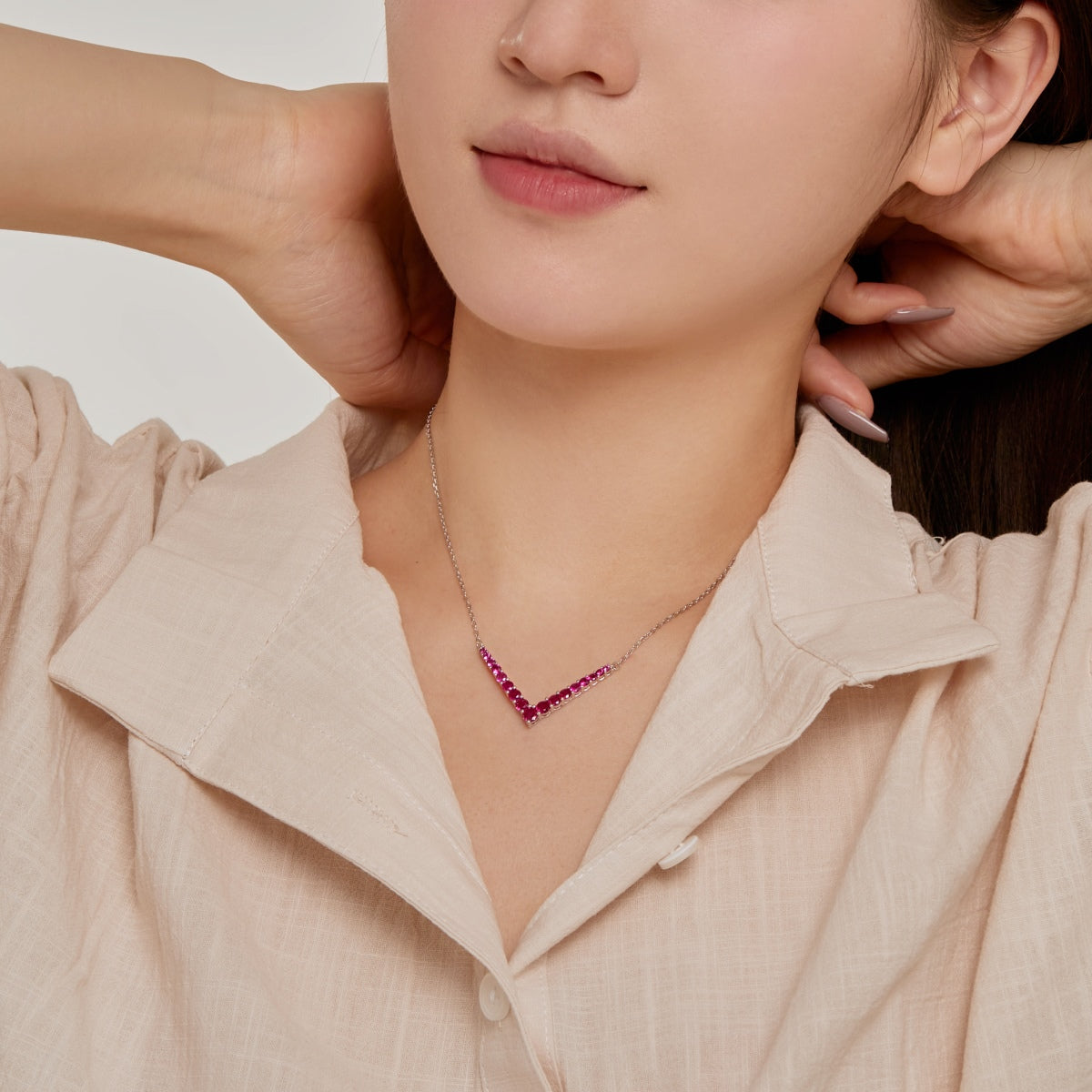 [Revel Jewelry]Ornate Round Cut Halskette