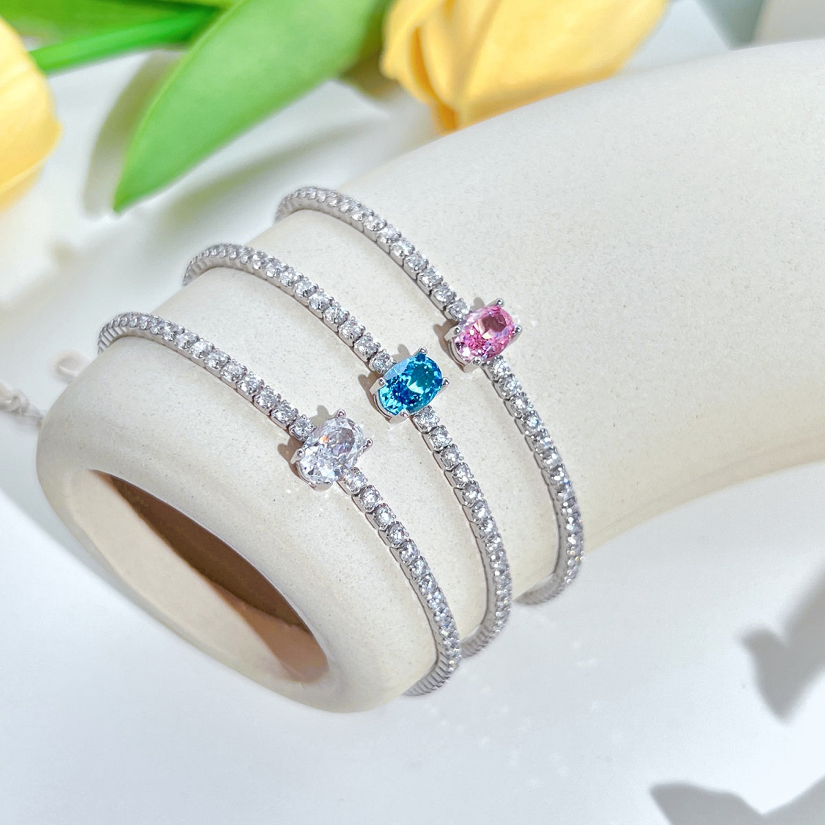 [Revel Jewelry]0.75 Carat Exquisite Oval Cut Daily Bracelet