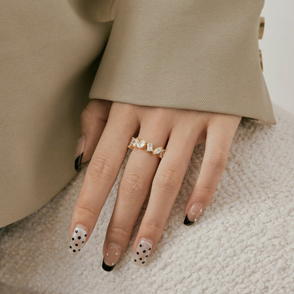 [Revel Jewelry]Delicate Multi Cut Ring