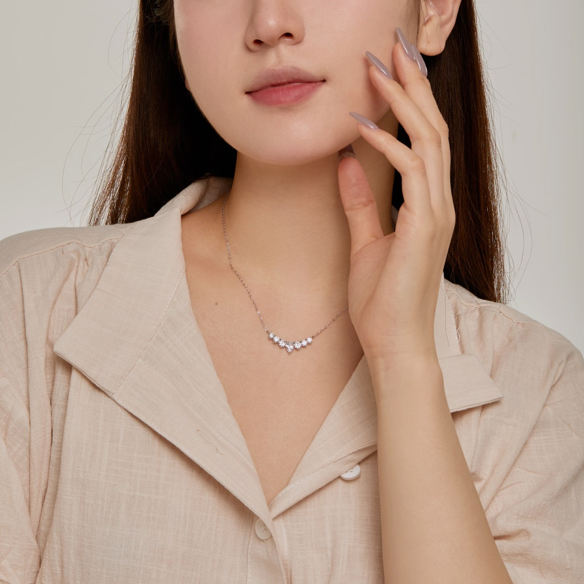[Revel Jewelry]Zarte Bunte Herz-Halskette