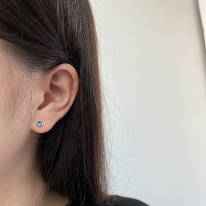 [Revel Jewelry]Sparkling Colorful Round Shape Earrings