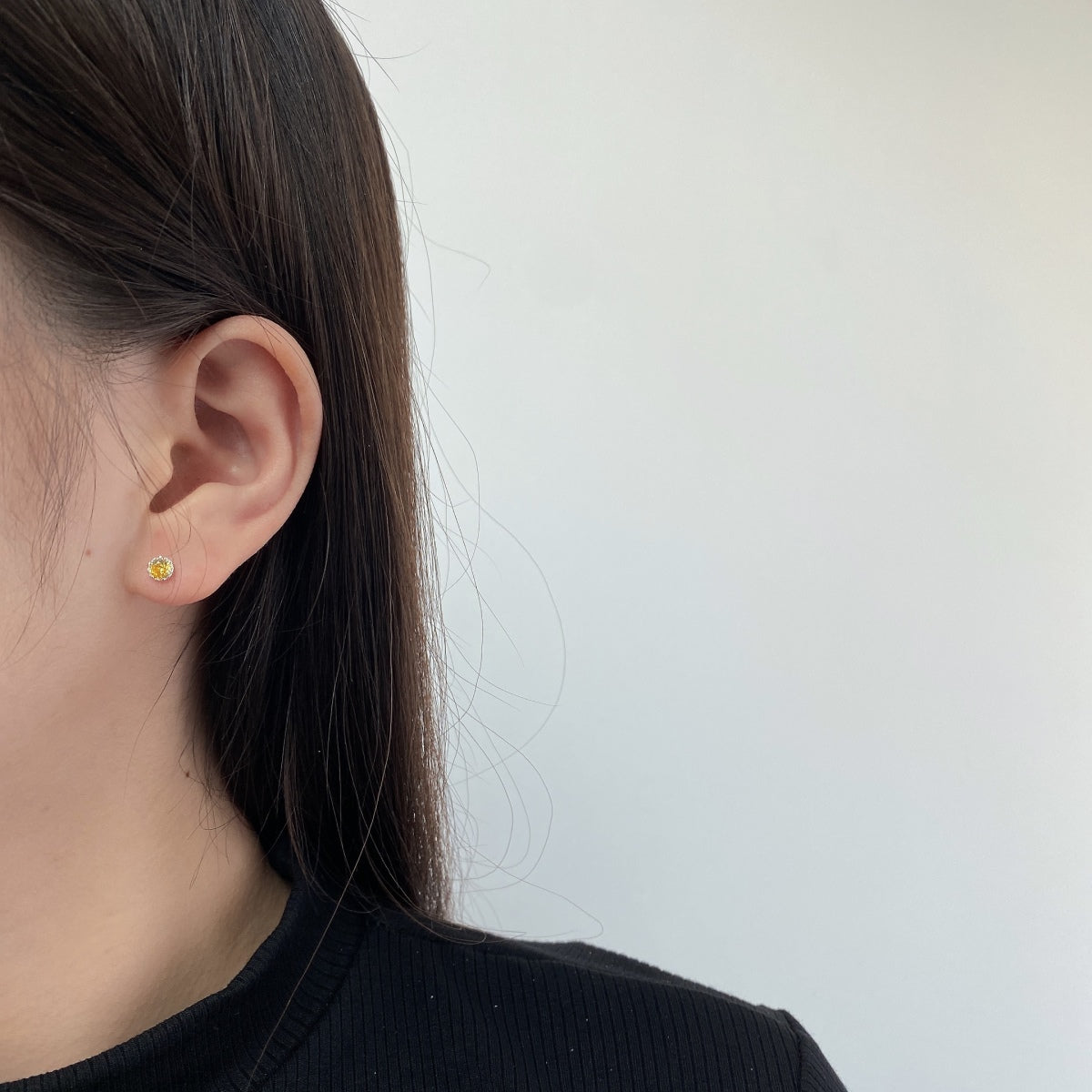 [Revel Jewelry]Sparkling Colorful Round Shape Earrings