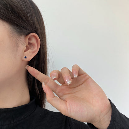 [Revel Jewelry]Sparkling Colorful Round Shape Earrings