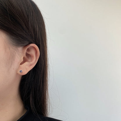 [Revel Jewelry]Sparkling Colorful Round Shape Earrings