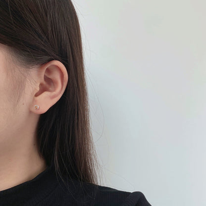 [Revel Jewelry]Sparkling Colorful Round Shape Earrings