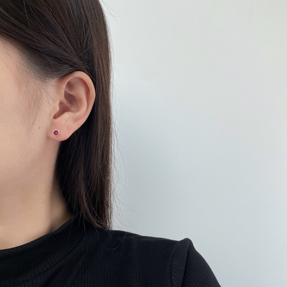[Revel Jewelry]Sparkling Colorful Round Shape Earrings