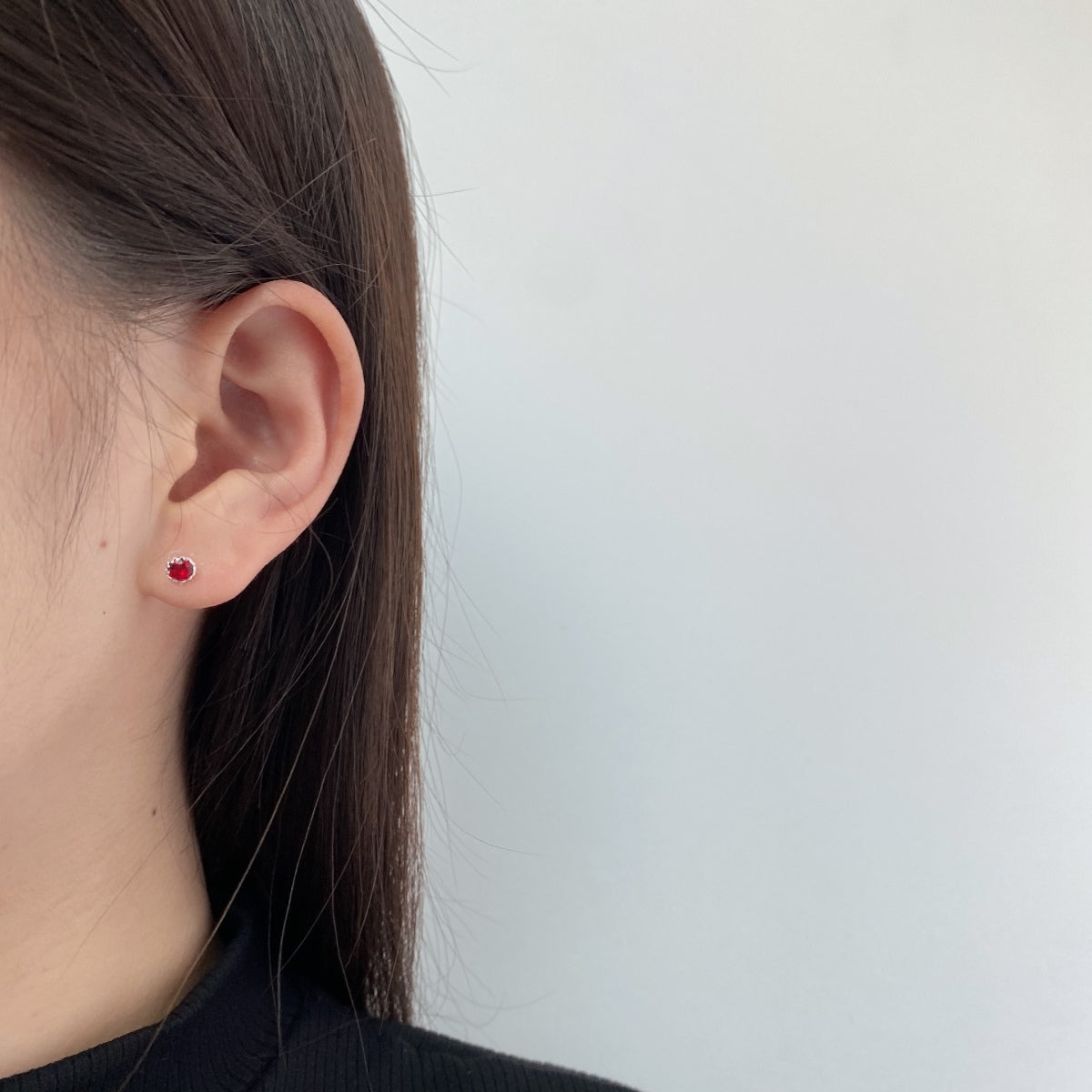 [Revel Jewelry]Sparkling Colorful Round Shape Earrings