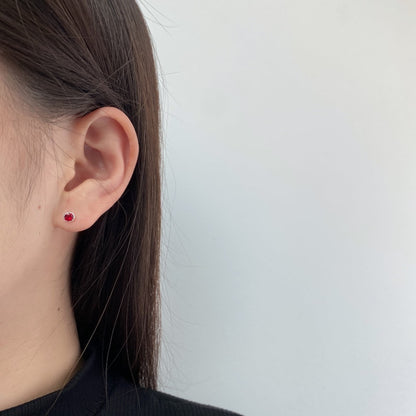 [Revel Jewelry]Sparkling Colorful Round Shape Earrings