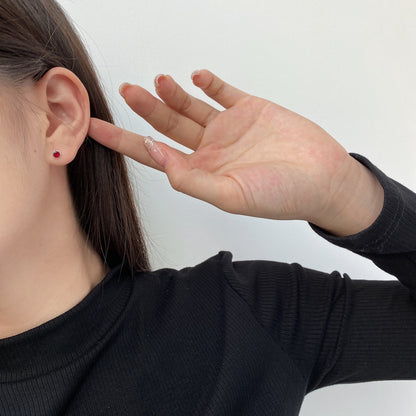 [Revel Jewelry]Sparkling Colorful Round Shape Earrings