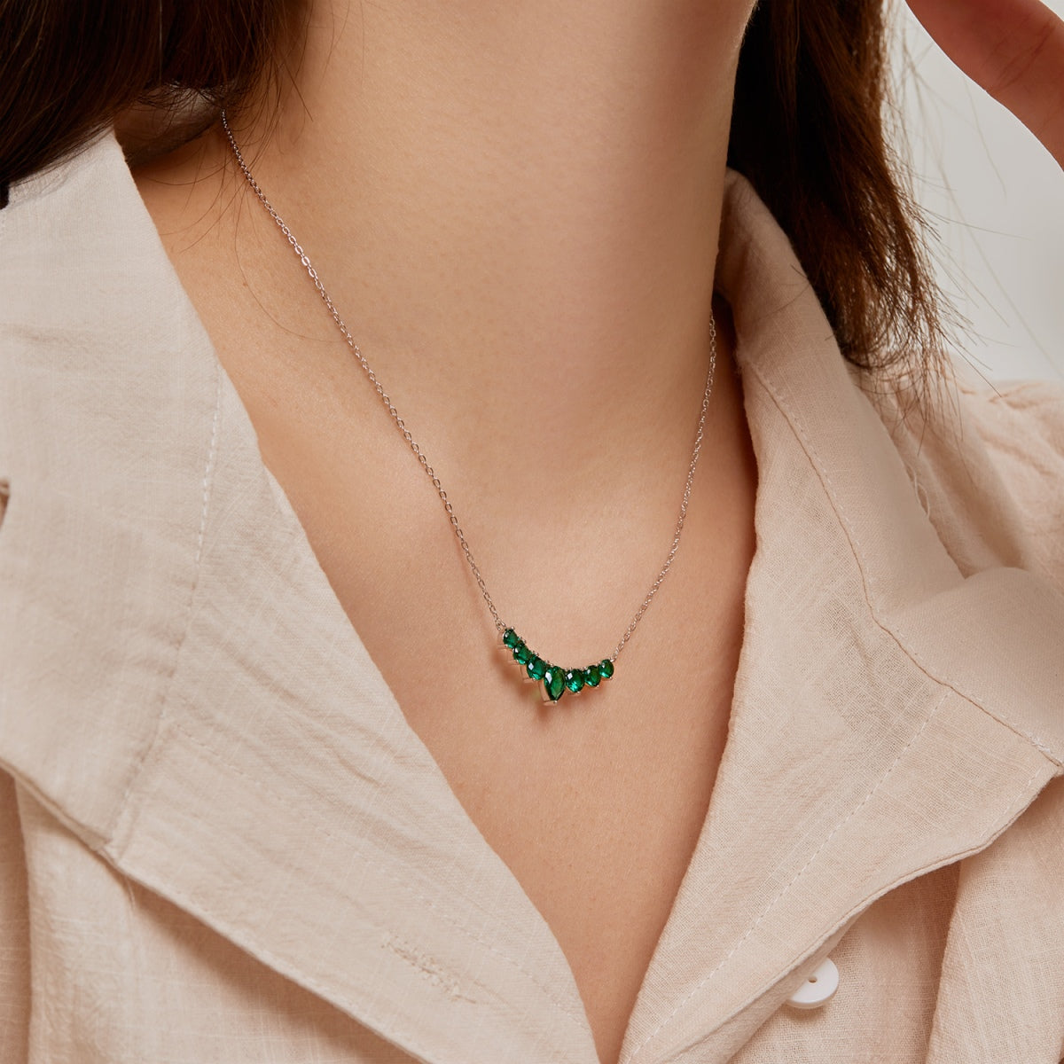 [Revel Jewelry]Zarte Bunte Herz-Halskette