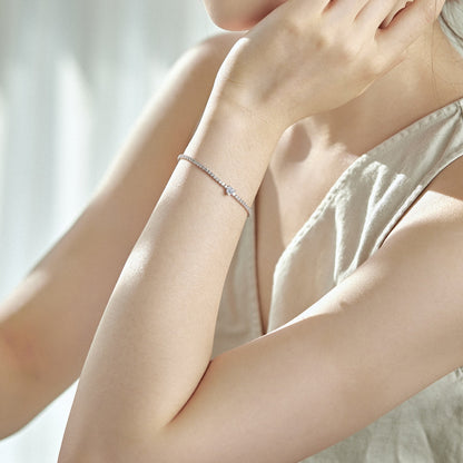 [Revel Jewelry]0.5 Carat Elegant Romantic Heart Shape Lover Bracelet