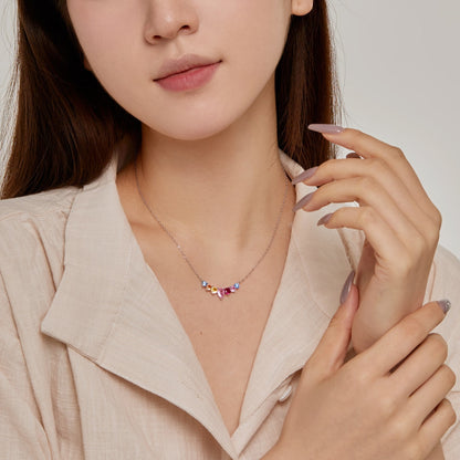 [Revel Jewelry]Zarte Bunte Herz-Halskette