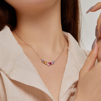 [Revel Jewelry]Zarte Bunte Herz-Halskette