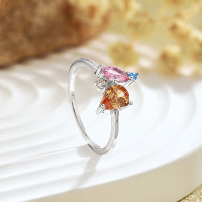 [Revel Jewelry]Radiant Colorful Multi Cut Daily Ring