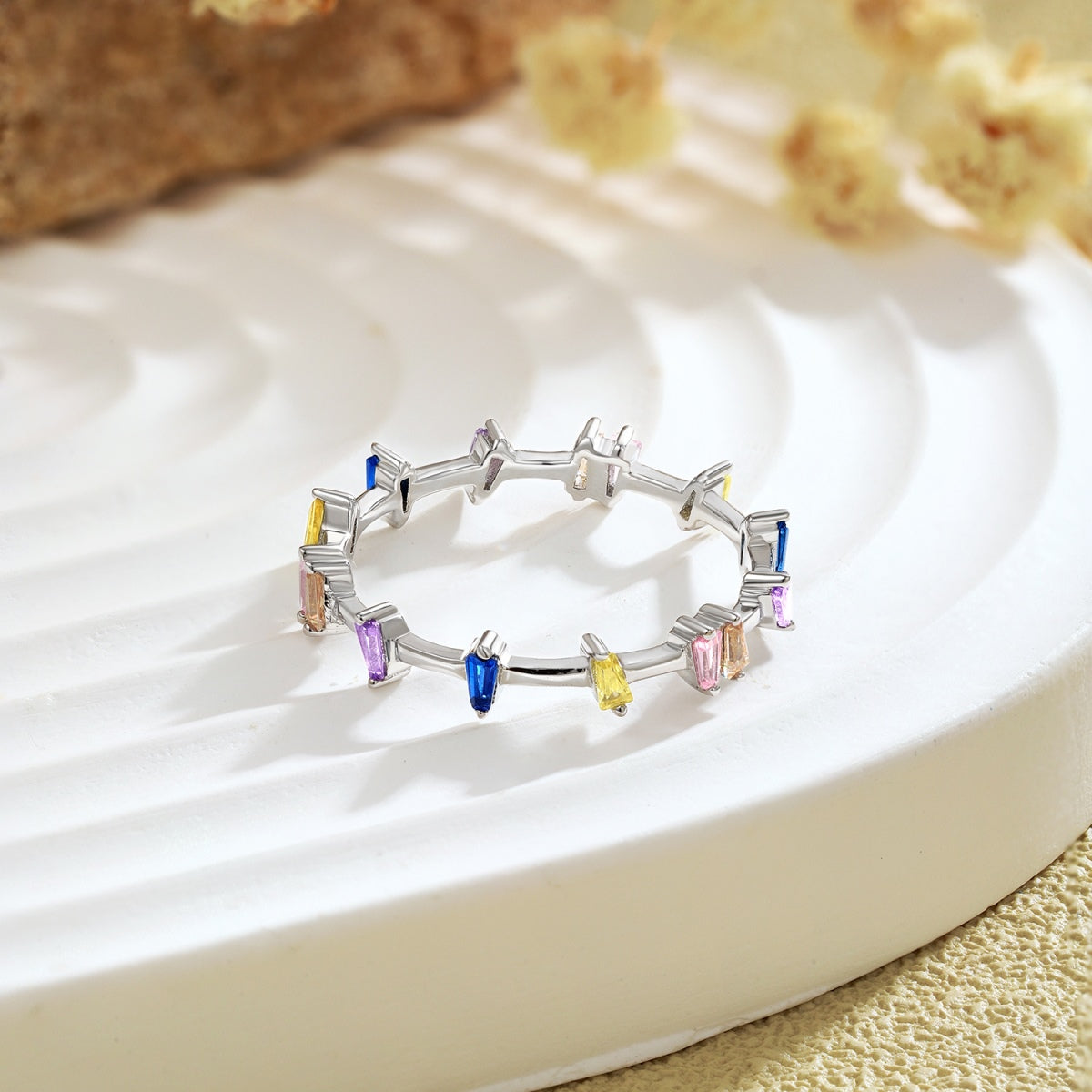 [Revel Jewelry]Unique Trapezoid Cut Daily Ring