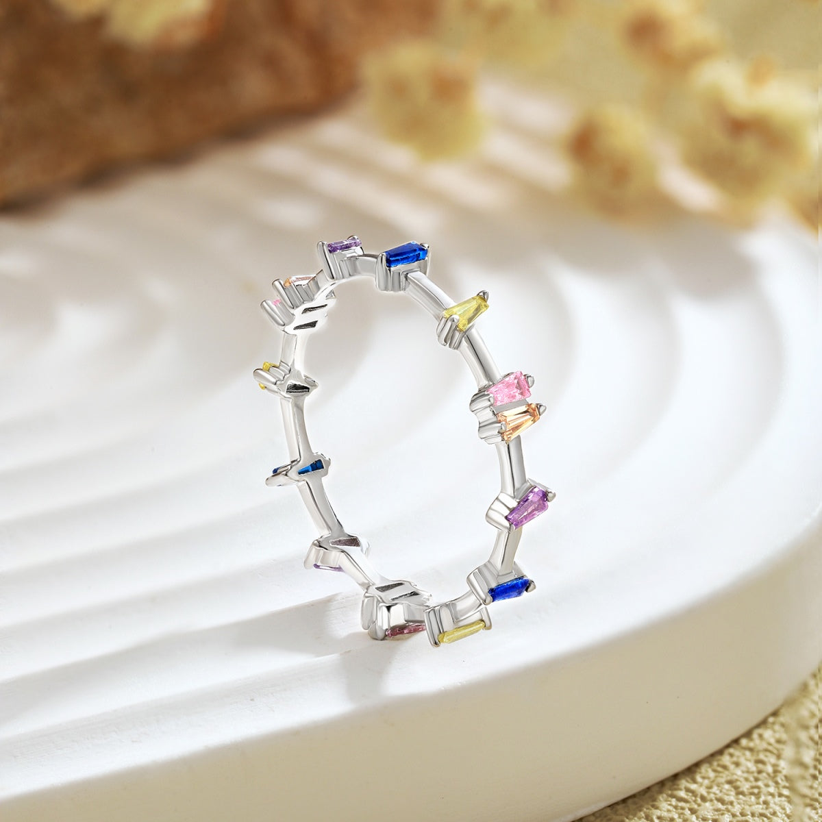 [Revel Jewelry]Unique Trapezoid Cut Daily Ring