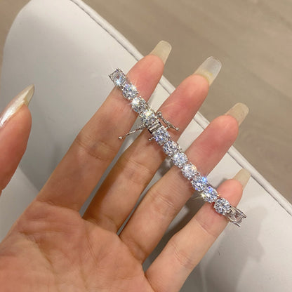 [Revel Jewelry]オーナメント スパークリング ラウンドカット ウェディングブレスレット