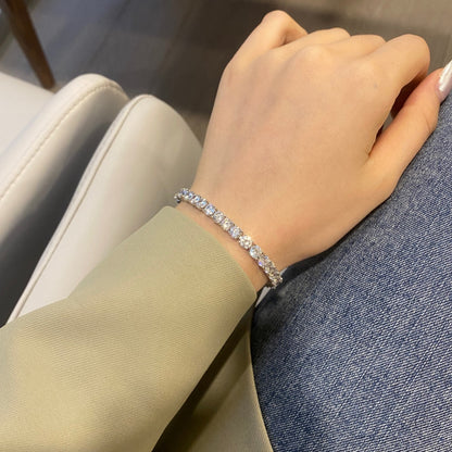 [Revel Jewelry]オーナメント スパークリング ラウンドカット ウェディングブレスレット