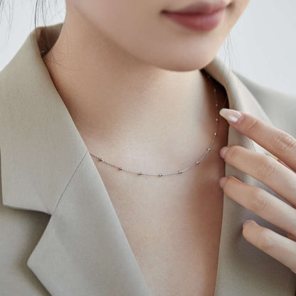 [Revel Jewelry]Small Bead Clavicle Chain Simple Necklace