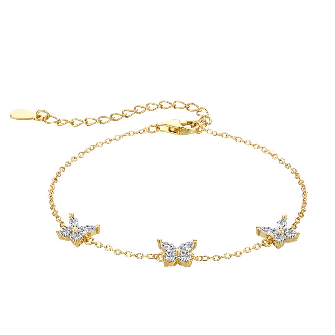[Revel Jewelry]Halskette mit strahlendem Schmetterling