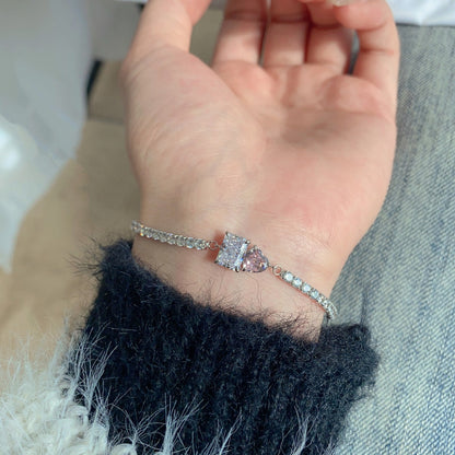 [Revel Jewelry]Dazzling Unique Multi Shape Lover Bracelet