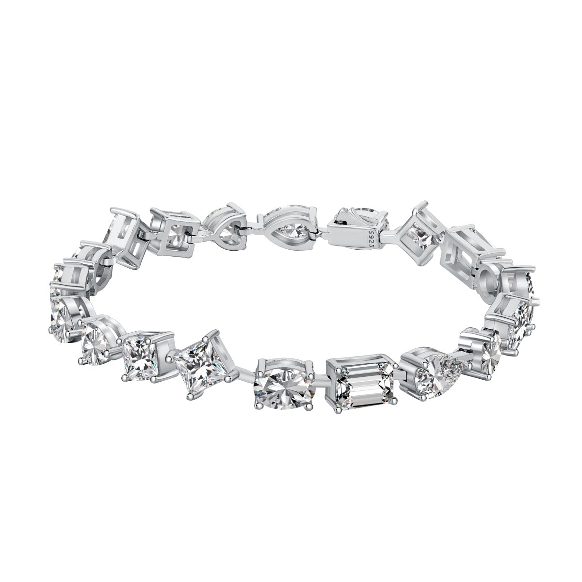[Revel Jewelry]Einzigartiges, exquisites Armband mit mehreren Schliffformen für den Alltag