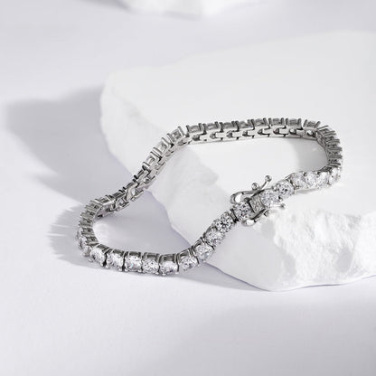 [Revel Jewelry]豪華な装飾のラウンドカットテニスブレスレット