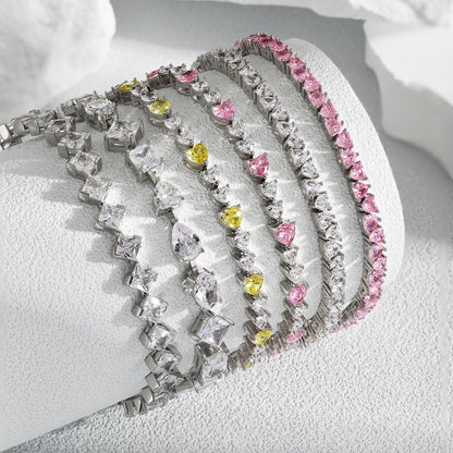 [Revel Jewelry]Einzigartiges, exquisites Armband mit mehreren Schliffformen für den Alltag