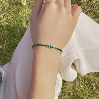 [Revel Jewelry]鮮やかなカラフルラウンドカットパーティブレスレット