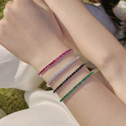 [Revel Jewelry]鮮やかなカラフルラウンドカットパーティブレスレット