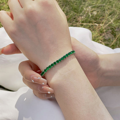 [Revel Jewelry]華やかなカラフルラウンドカットパーティブレスレット