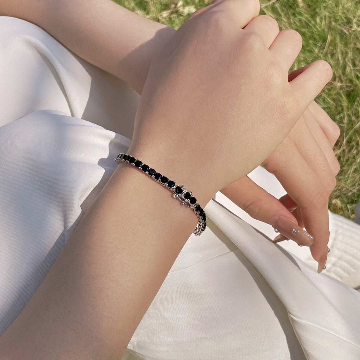 [Revel Jewelry]華やかなカラフルラウンドカットパーティブレスレット