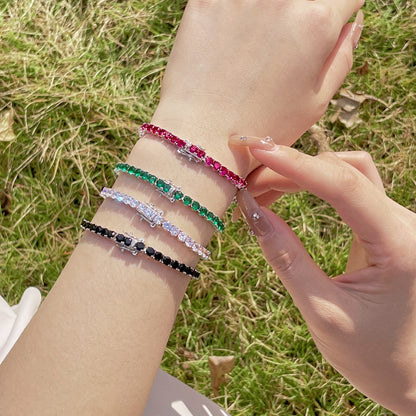 [Revel Jewelry]華やかなカラフルラウンドカットパーティブレスレット