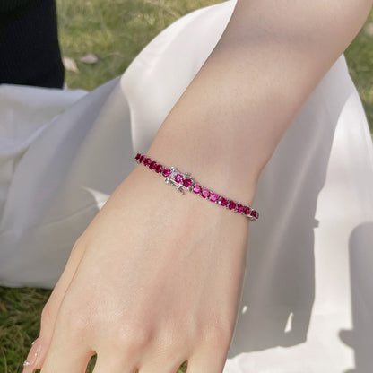 [Revel Jewelry]華やかなカラフルラウンドカットパーティブレスレット