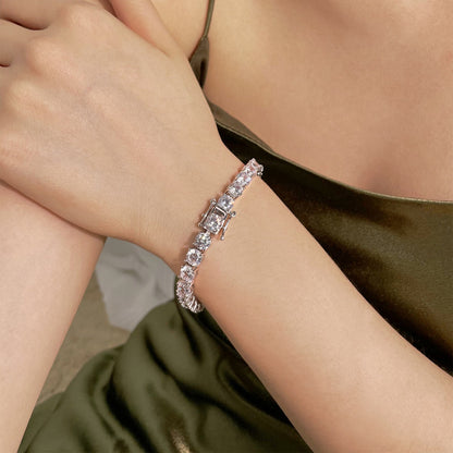 [Revel Jewelry]0.75 Carat Dazzling Round Cut Wedding Bracelet