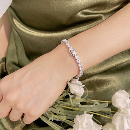 [Revel Jewelry]オーナメント スパークリング ラウンドカット ウェディングブレスレット