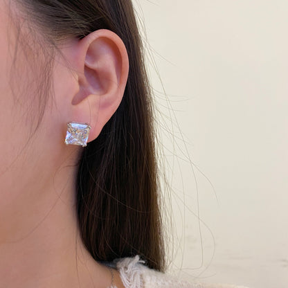 [Revel Jewelry]Delicate Square Shape Earrings