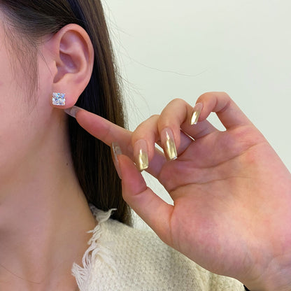 [Revel Jewelry]Ornate Square Shape Earrings