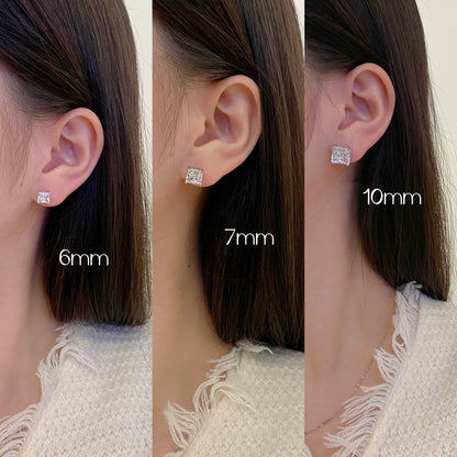 [Revel Jewelry]Delicate Square Shape Earrings