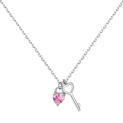 [Revel Jewelry]Unique Heart Shape Key Pendent Necklace