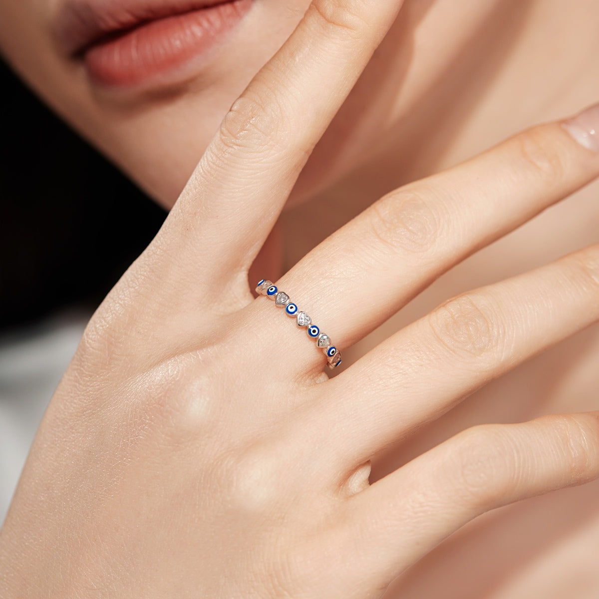 [Revel Jewelry]Radiant Colorful Round Shape Daily Ring