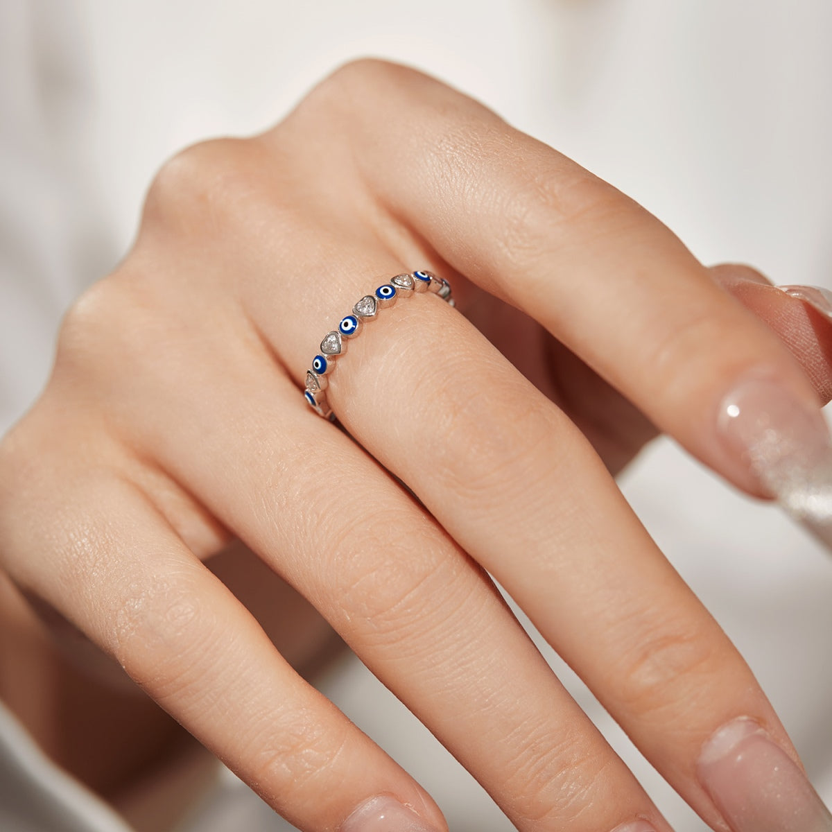 [Revel Jewelry]Radiant Colorful Round Shape Daily Ring