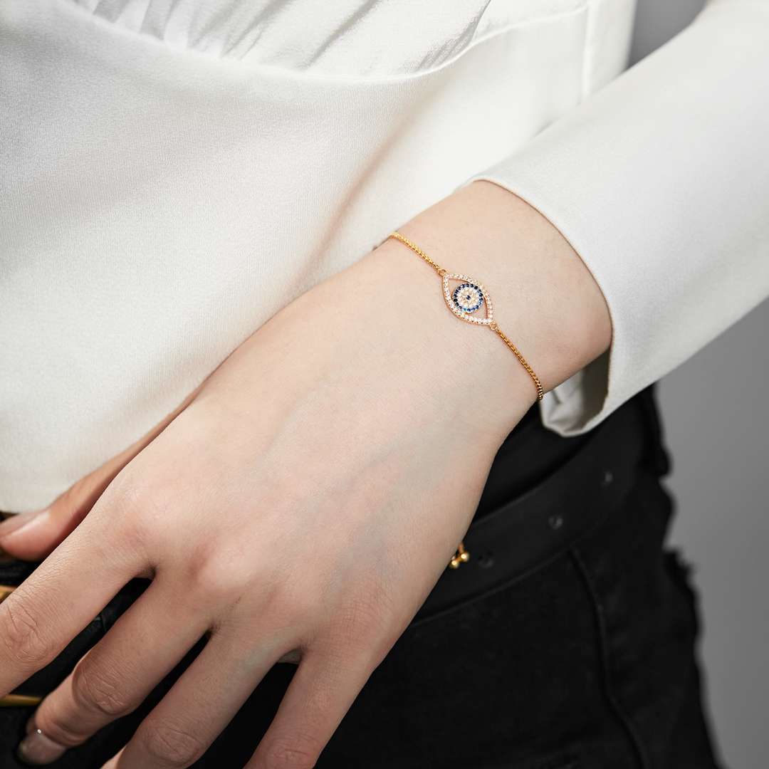 [Revel Jewelry]Dazzling Eye Shape Necklace